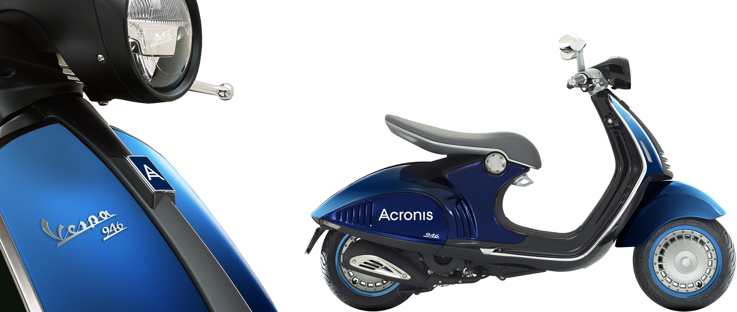 Vespa 946 в брендинге Acronis